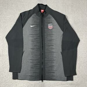 Nike Jacket Mens L Gray Team USA National Soccer Full Zip Tech Pack Long Sleeve